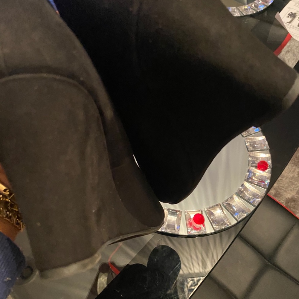 Faux suede black shoes size 12 med - Picture 5 of 10